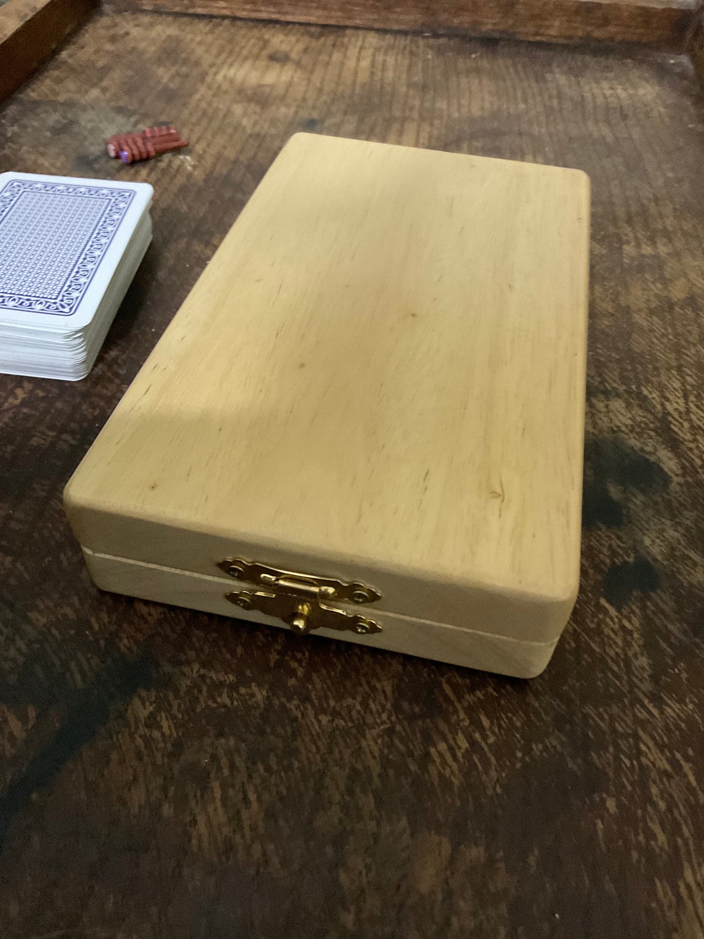 Folding botanical Cribbage board, with real Fern leaves and herb Robert blossom flowers shabby chic cottagecore goblincore unique nature